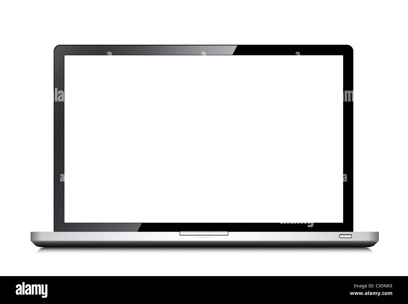 Notebook with opened screen - isolated on white background Stock Photo ...