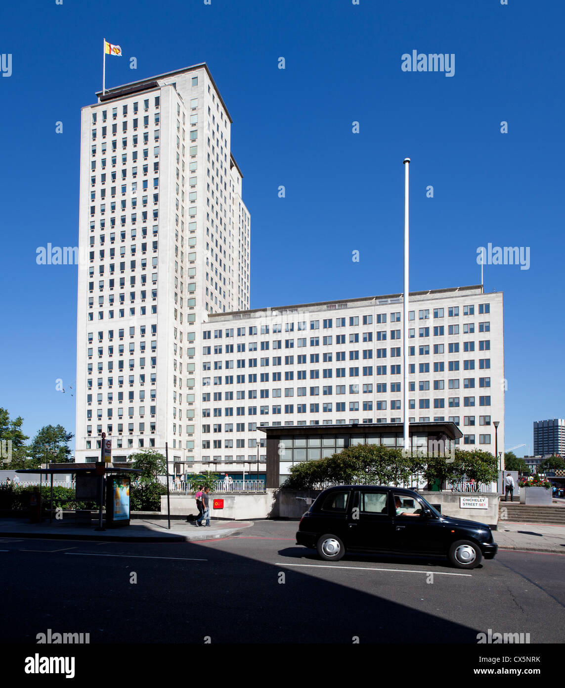 Tower Block near the South Bank of the River Thames, London, UK Stock Photo