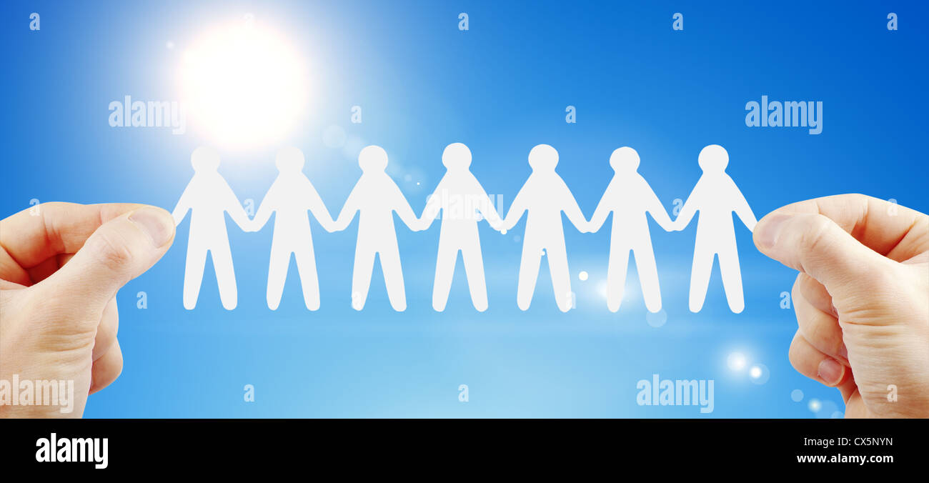People team in hands Stock Photo - Alamy