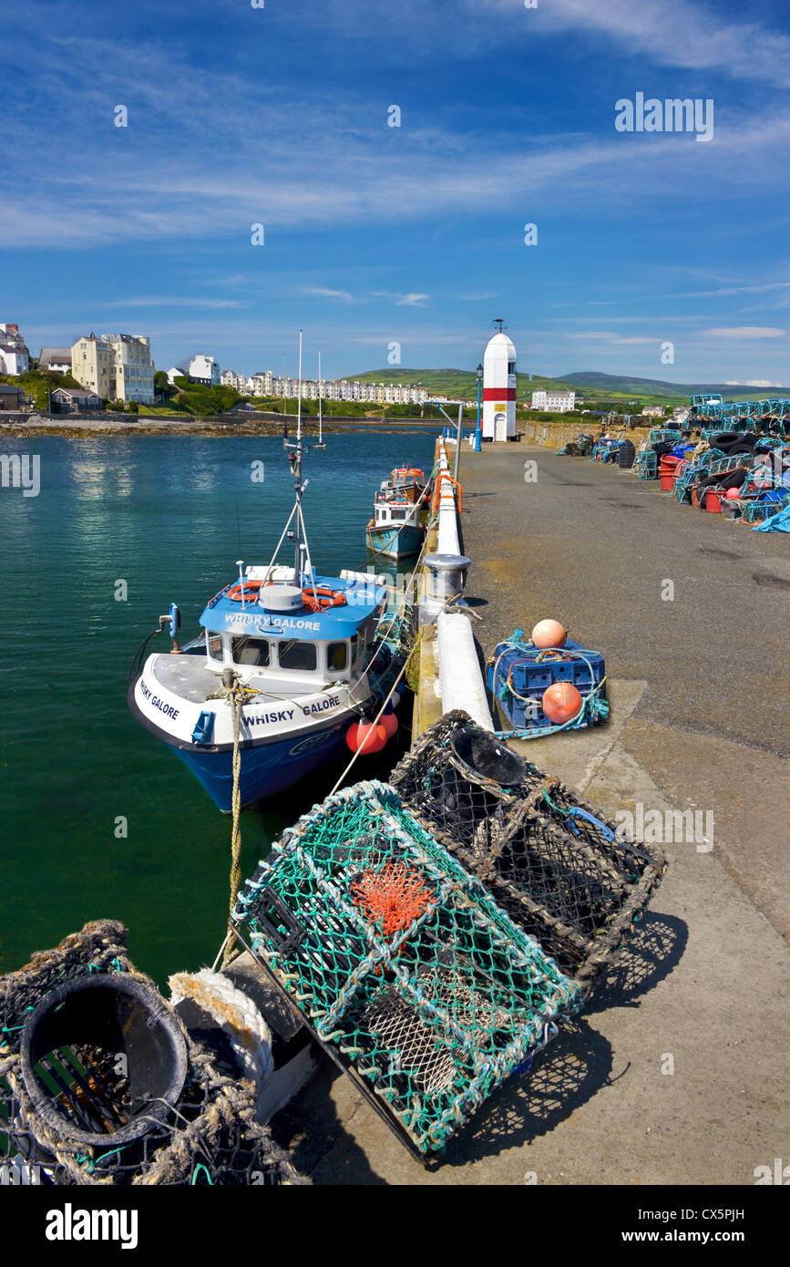 Harbour,Port St. Mary.Isle of Man.British Isles. Stock Photo