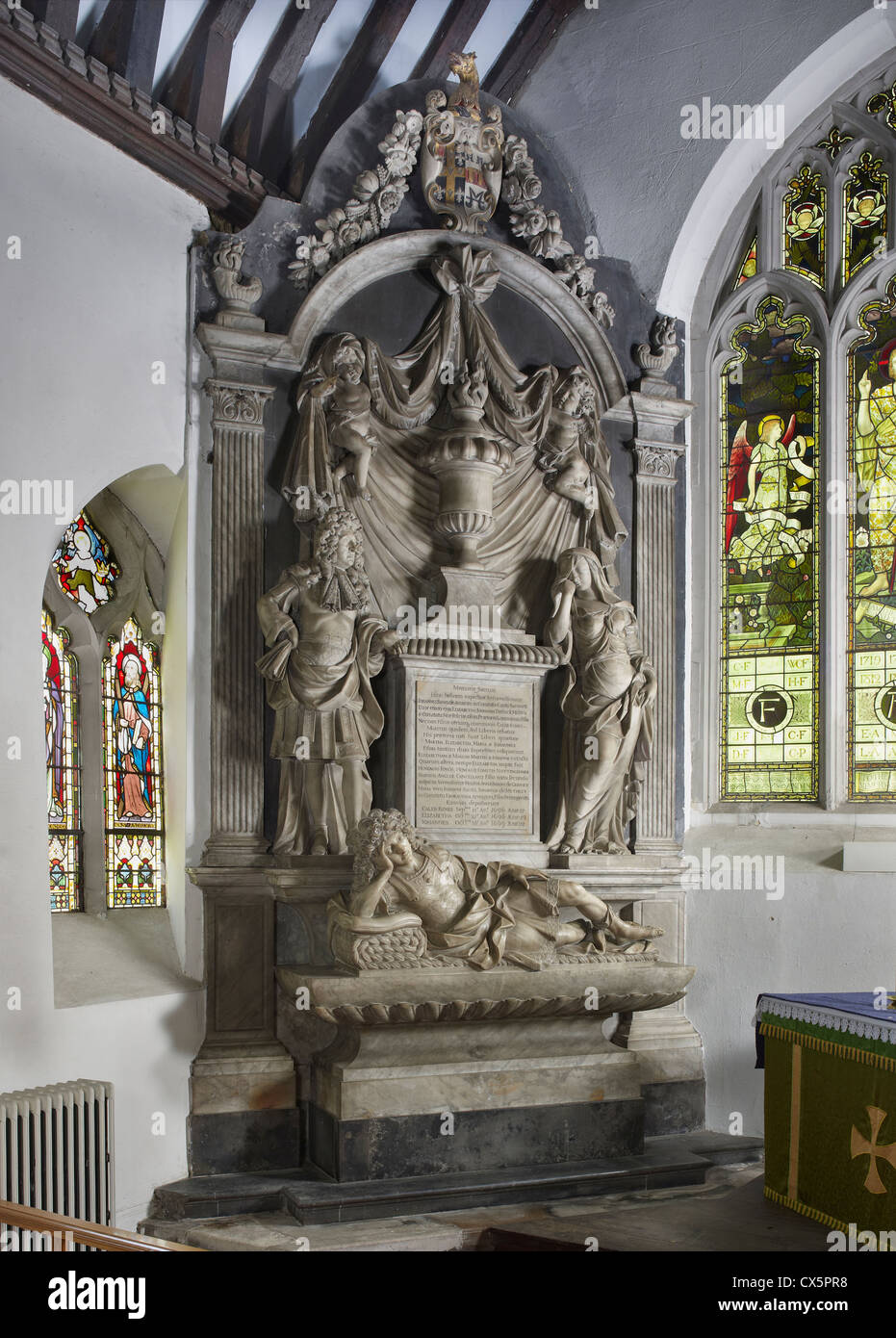 Aylesford, Kent. St Peter's, monument to Sir John Banks Stock Photo