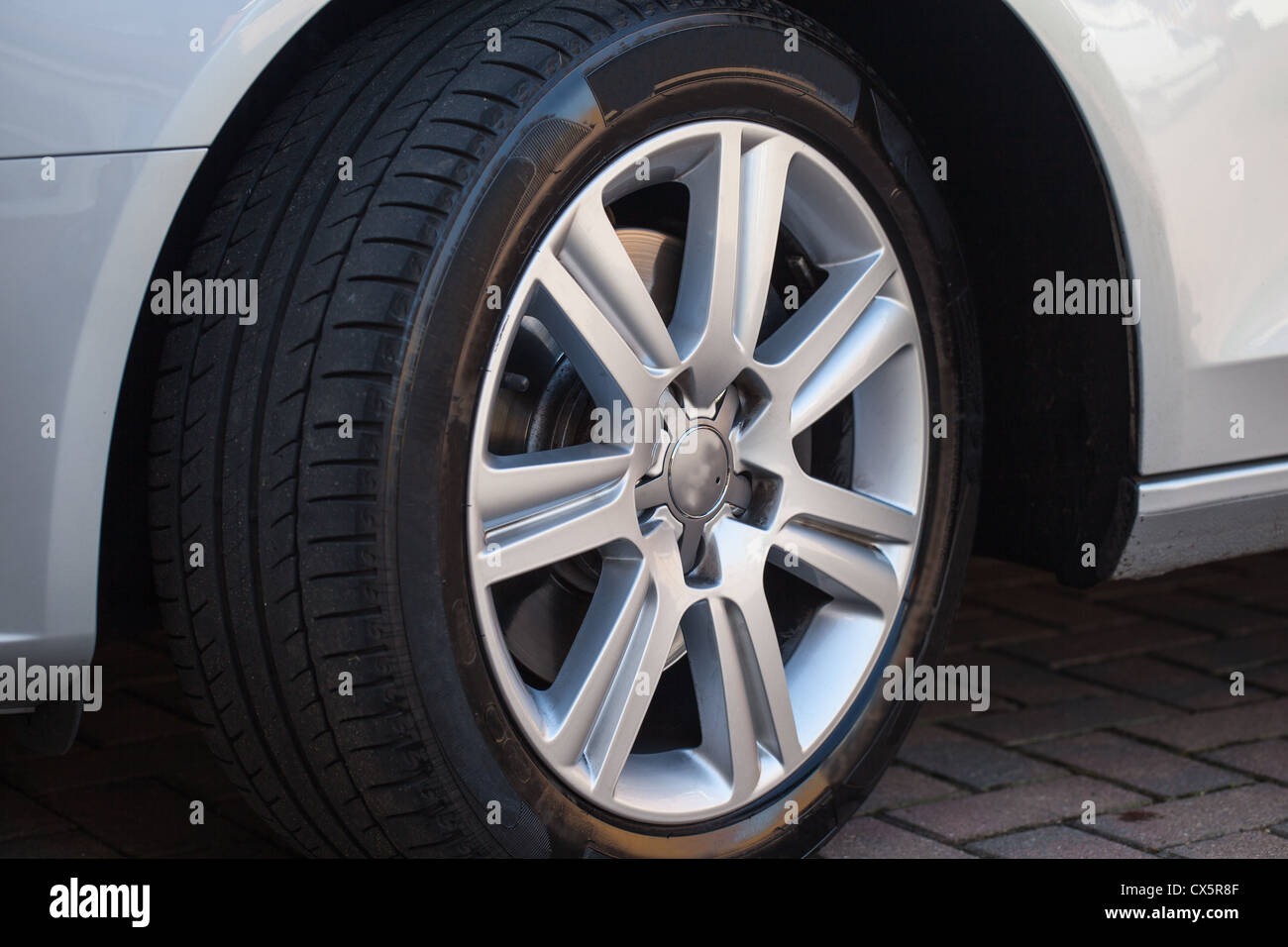 Car wheel on a car Stock Photo