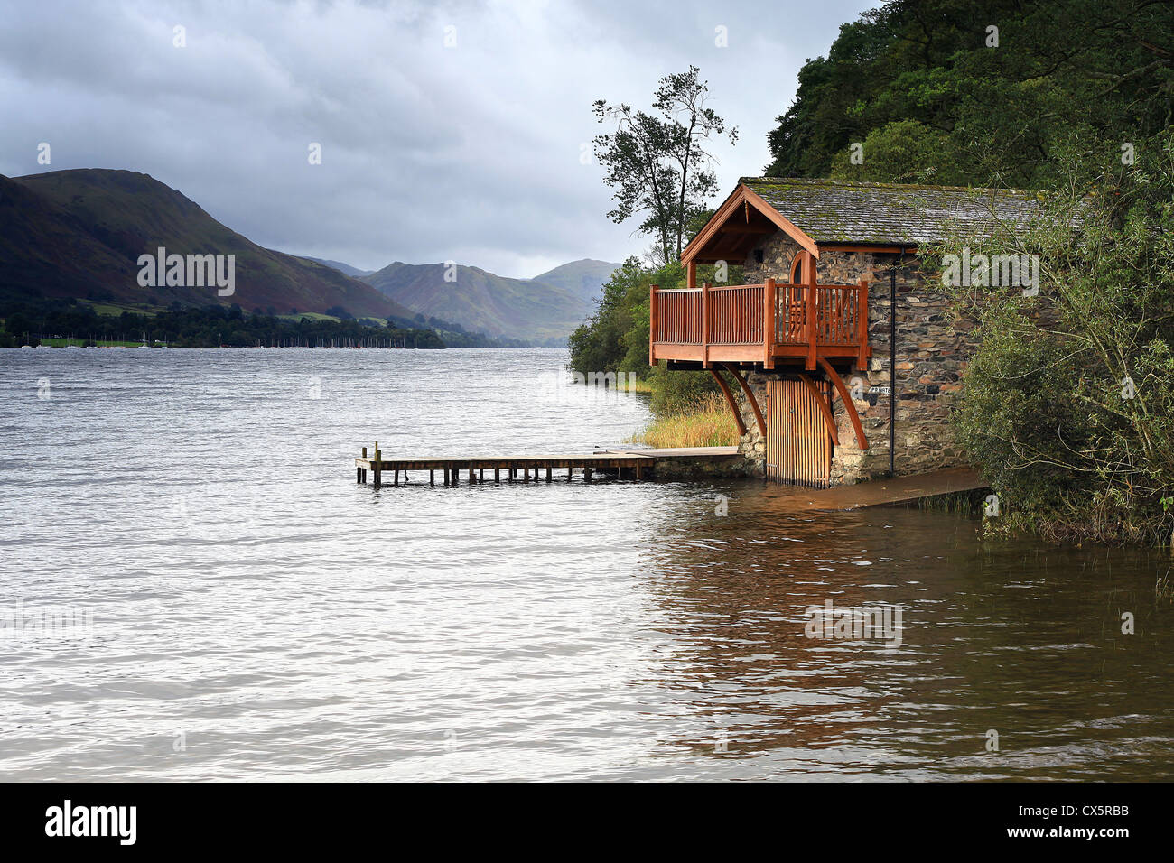 Ullswater Boat House Stock Photo Alamy