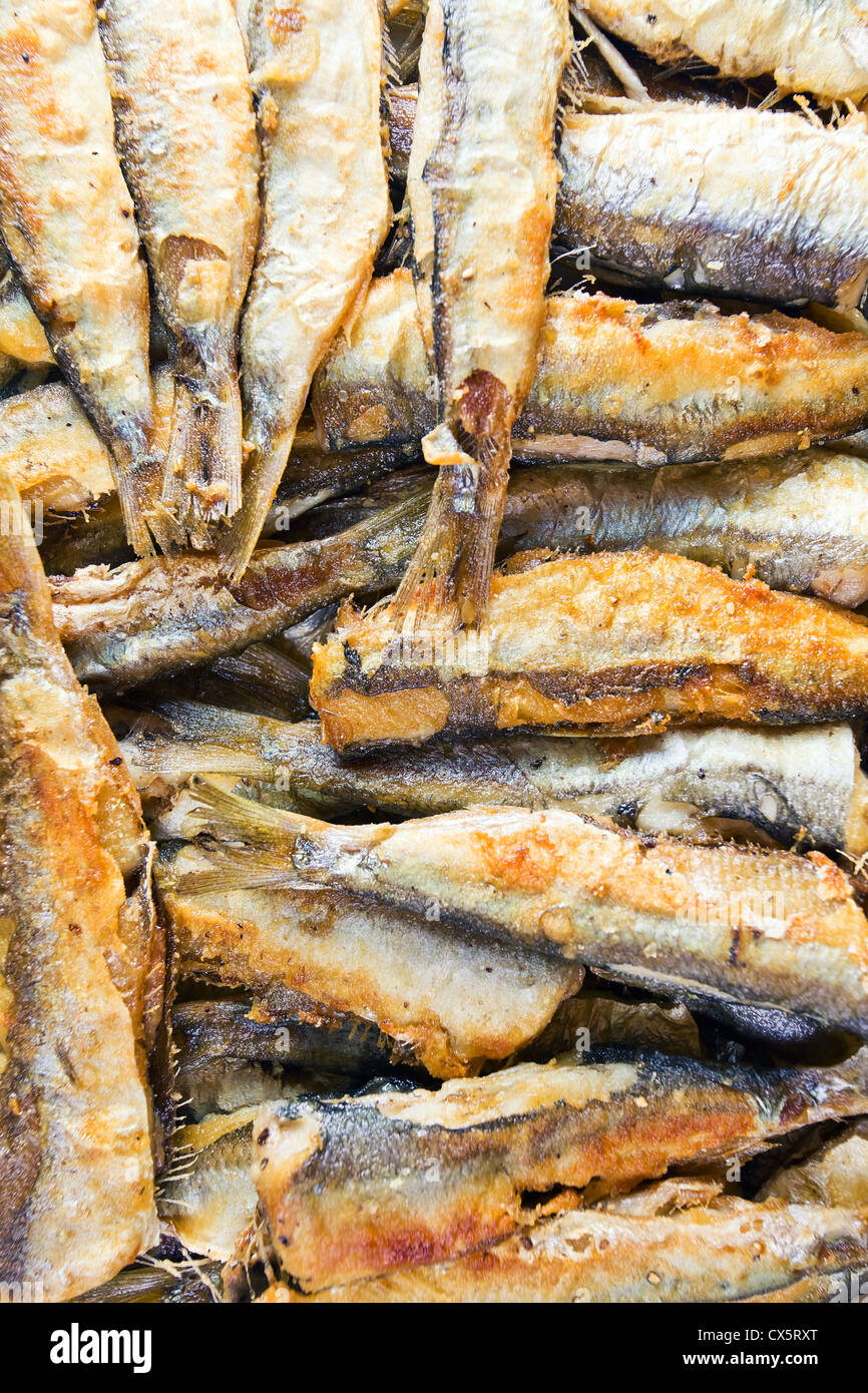 The fresh roasted anchovies Stock Photo Alamy