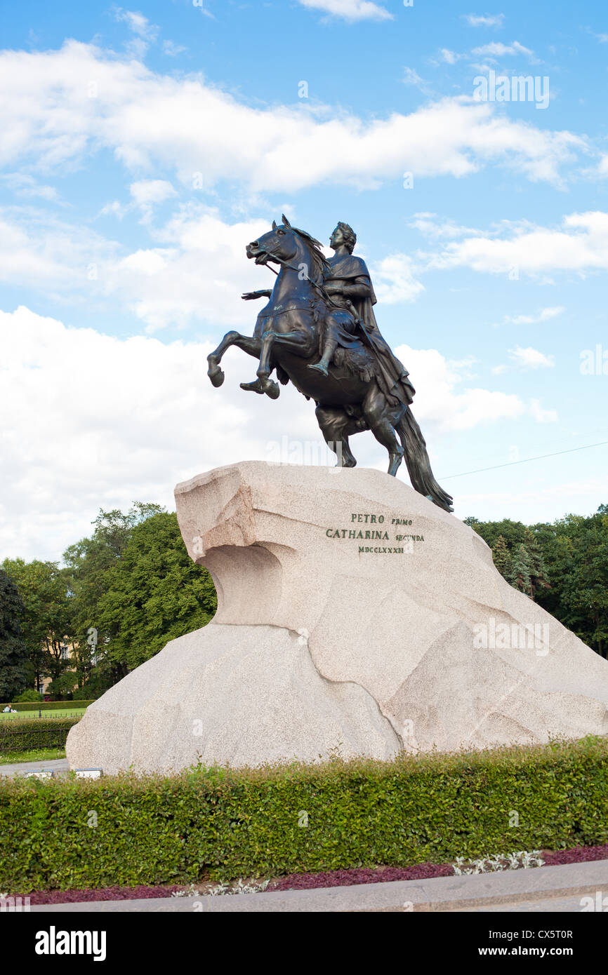 Bronze horseman equestrian statue peter hires stock photography and