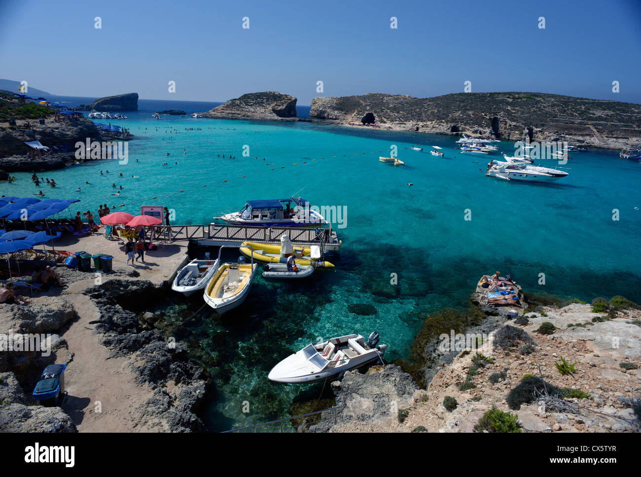 The Blue Lagoon Comino the islet of Cominotto, Malta Stock Photo Alamy
