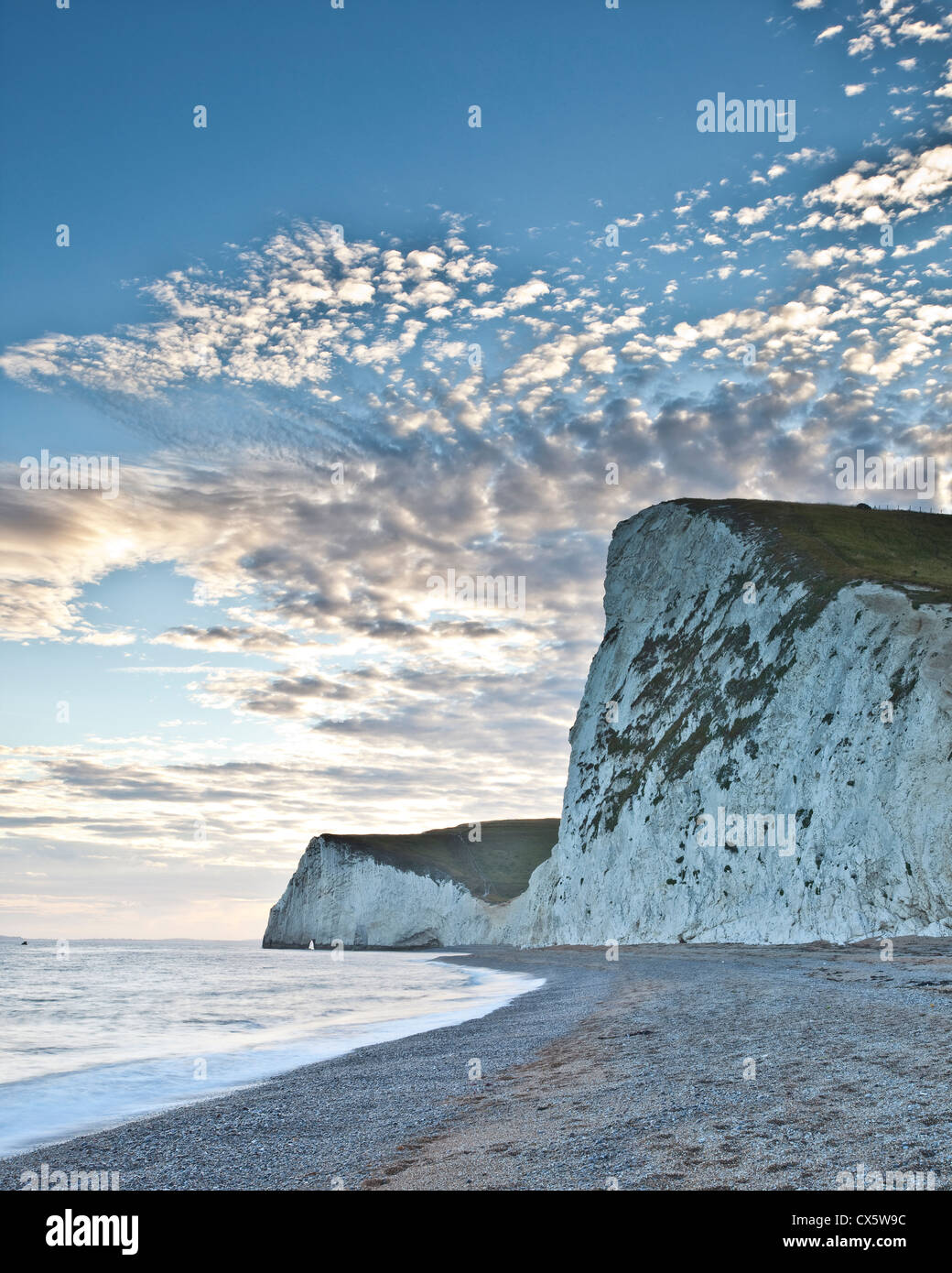 The cliff of Bat's Head on the jurassic coast of Dorset. Stock Photo