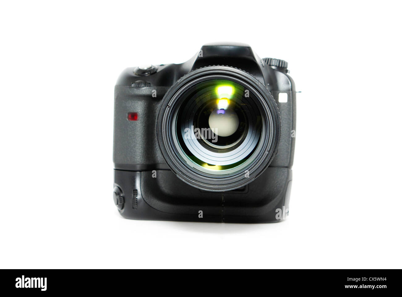 black digital camera isolated on a white Stock Photo - Alamy