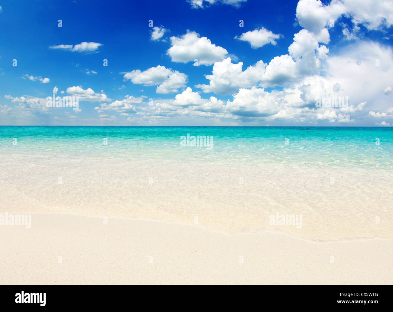 beautiful beach and tropical sea Stock Photo