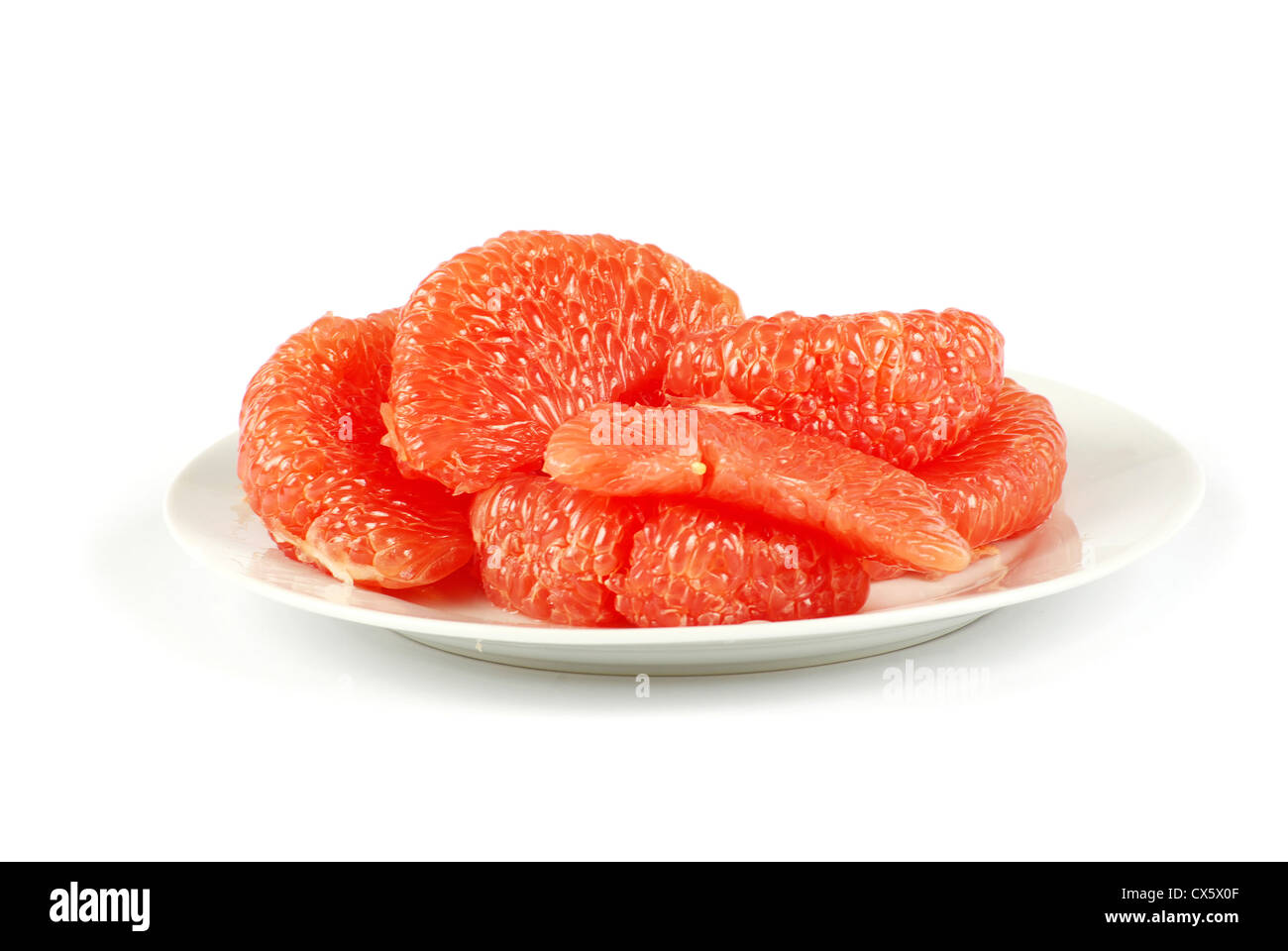 halves grapefruit isolated on a white Stock Photo