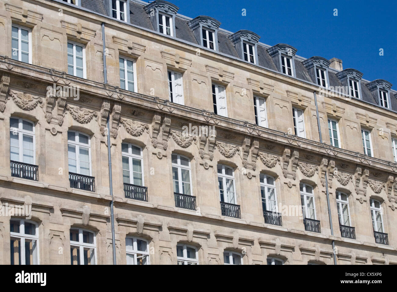 Classic French architecture in Bordeaux, France Stock Photo