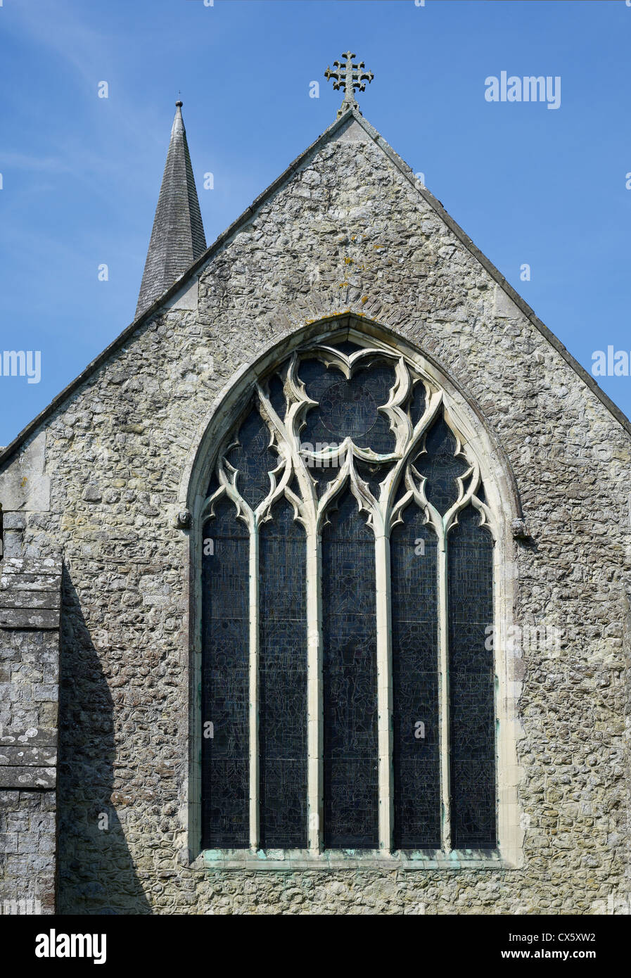 Willesborough, Kent. St Mary's East window Stock Photo