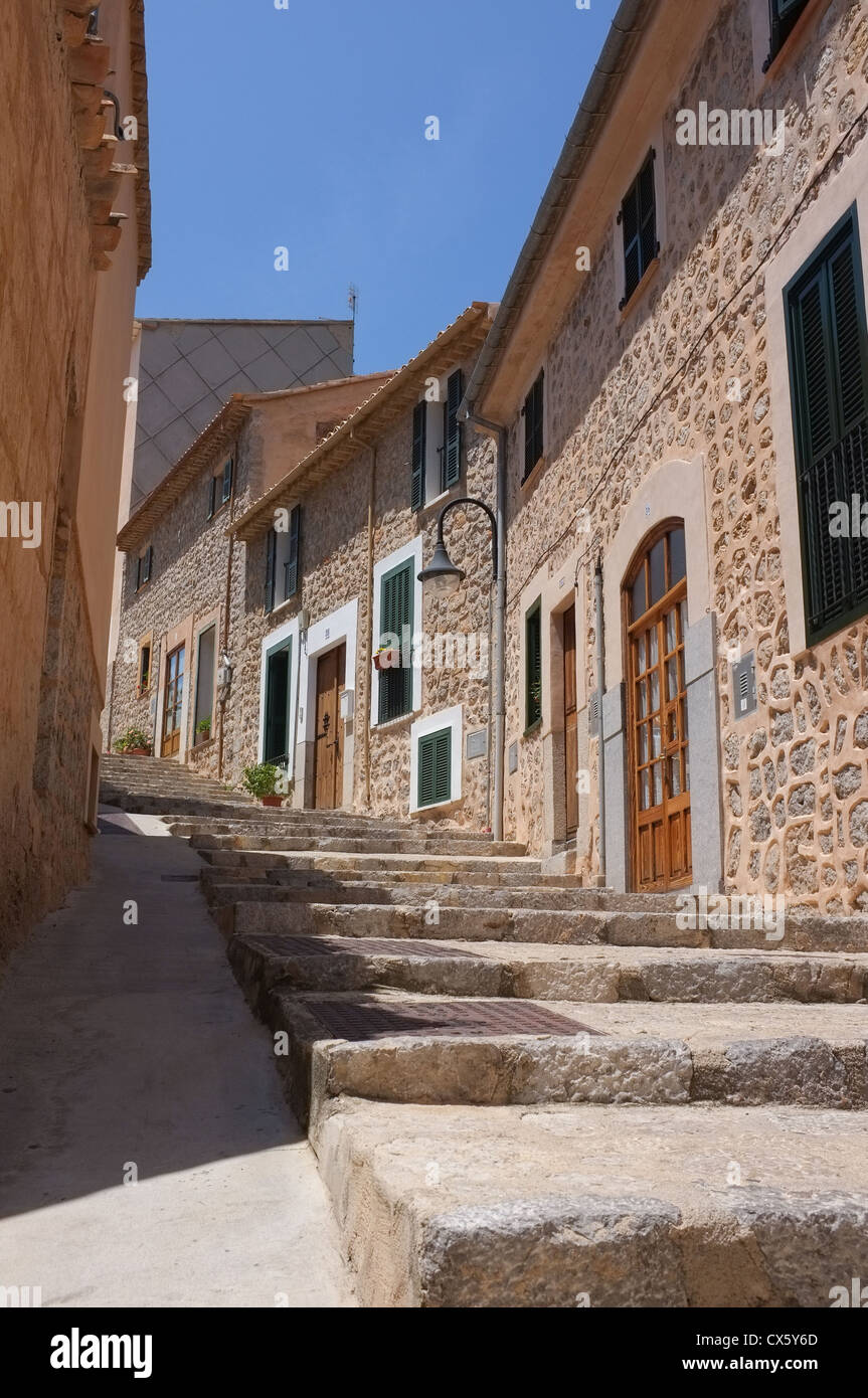 the old houses of Soller in majorca Stock Photo