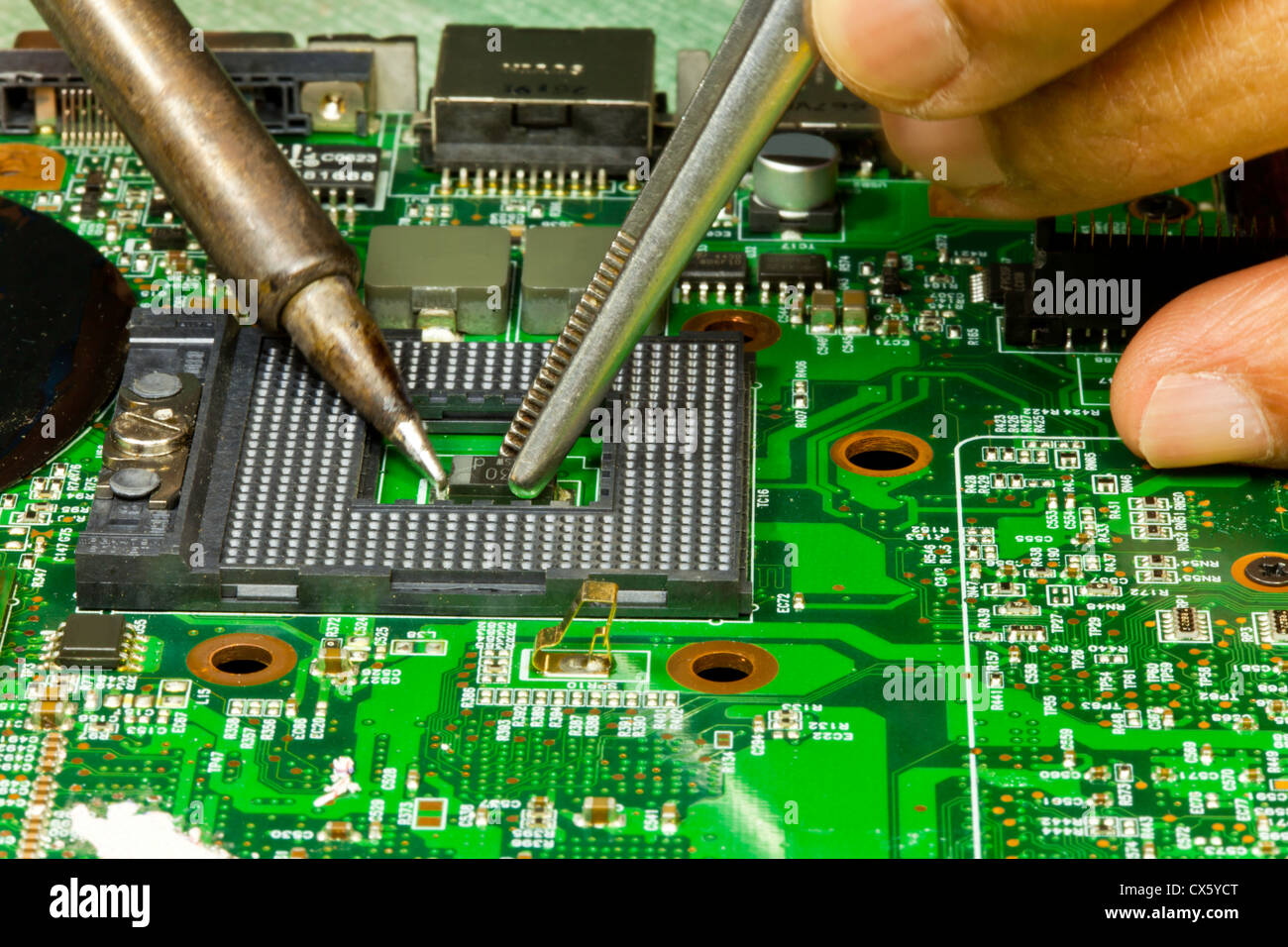 repairing circuit board Stock Photo Circuit Diagram