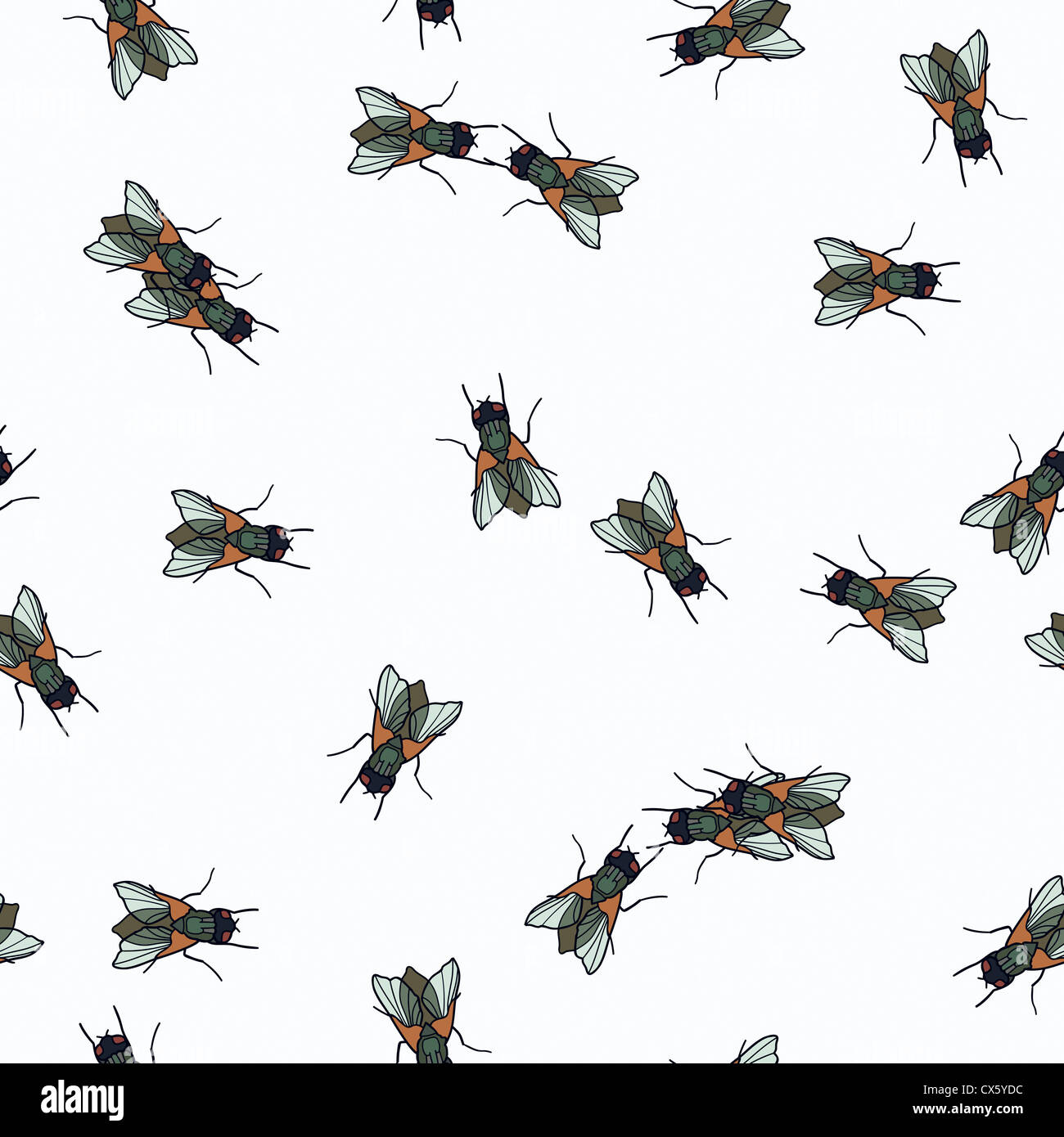 seamless pattern with fly Stock Photo - Alamy