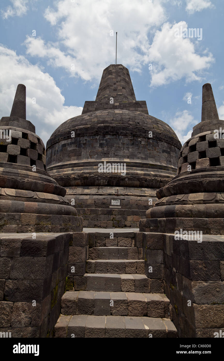 The main Stupa of the Buddhist Temple Borobudur in Indonesia Stock ...