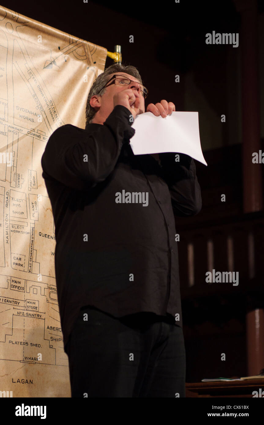 Dan Gordon gives talk for east belfast arts festival for titanic