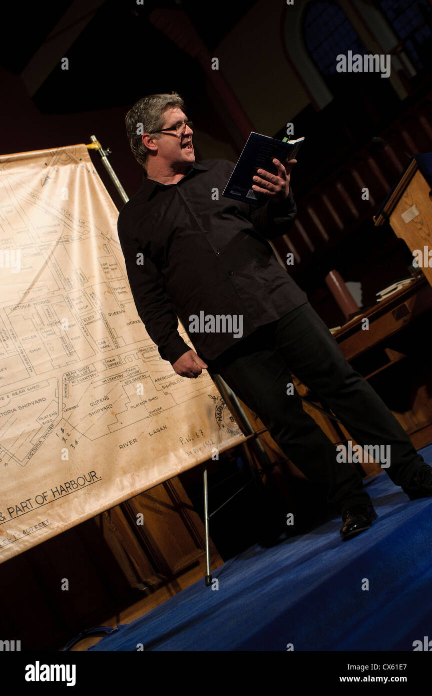 Dan Gordon gives talk for east belfast arts festival for titanic