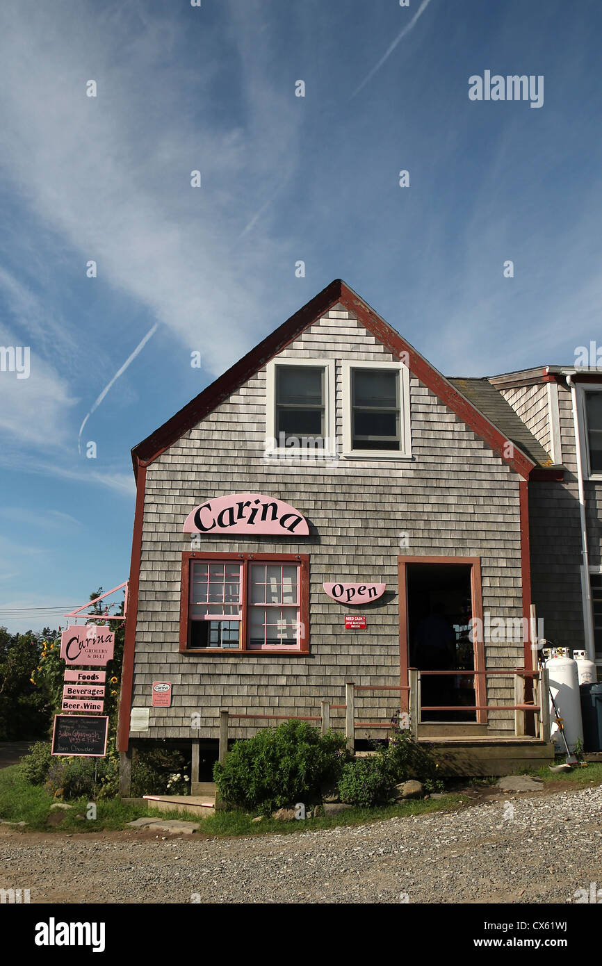 Carina, grocery and deli on Monhegan Island, Maine Stock Photo