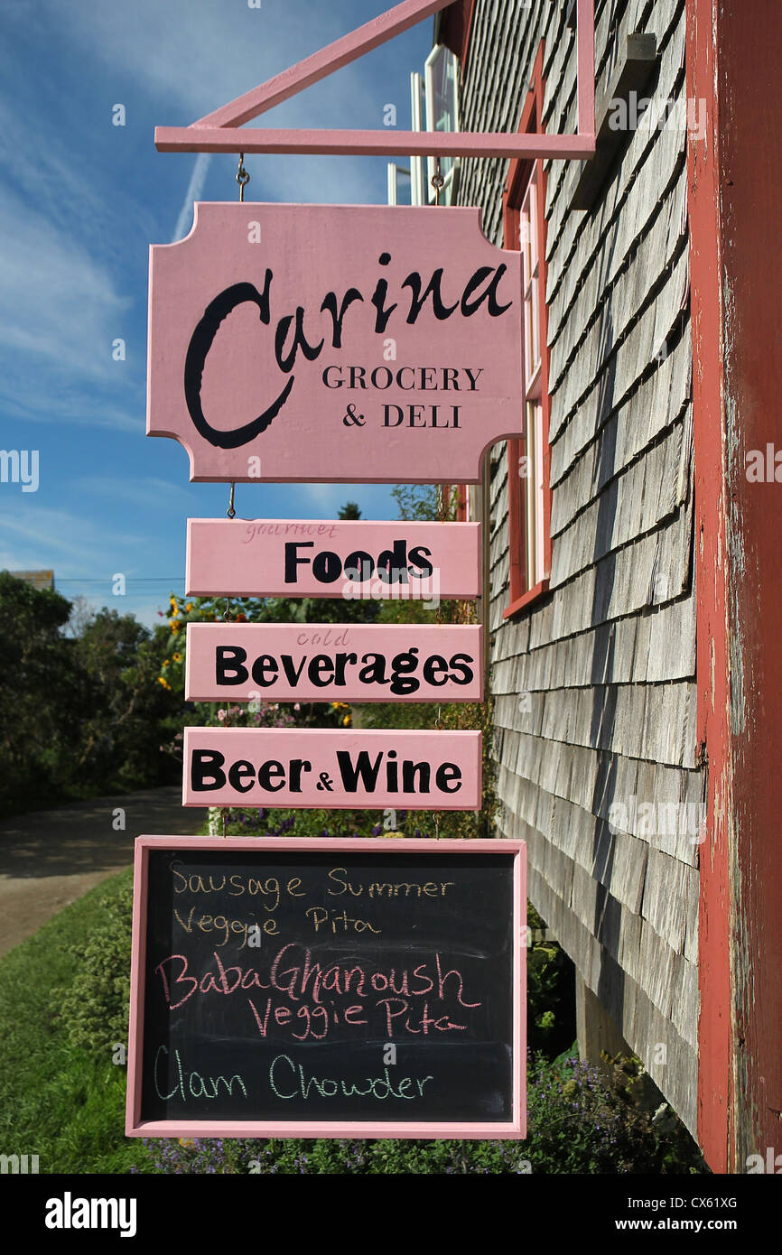 Carina Grocery and Deli, on Monhegan Island, Maine Stock Photo