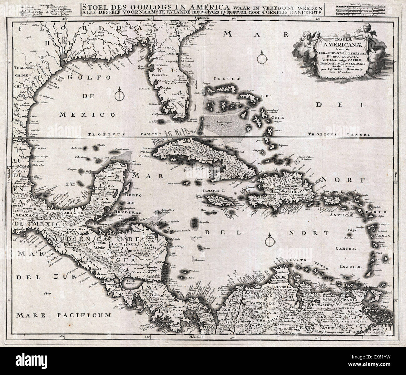 17th century caribbean map hi-res stock photography and images - Alamy