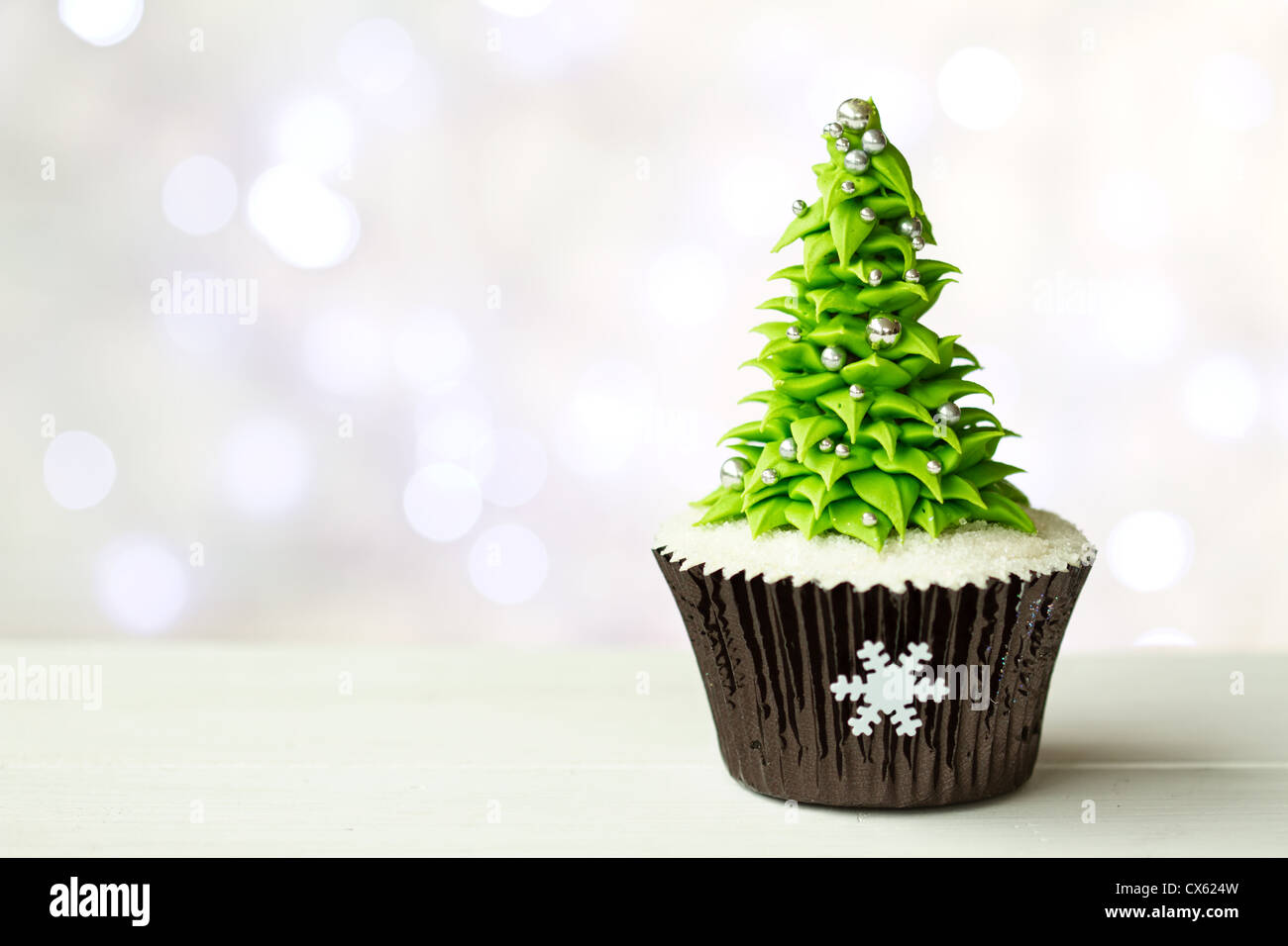 Christmas cupcake Stock Photo
