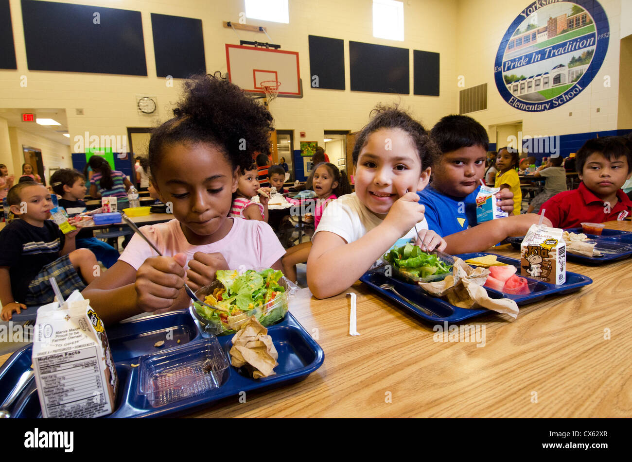American students enjoy the new healthier menu at the Yorkshire