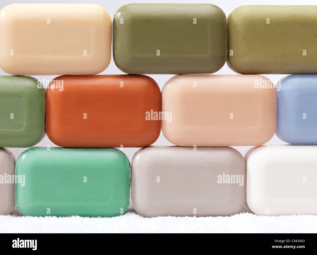 Different soap bars with healthy natural ingredients Stock Photo Alamy