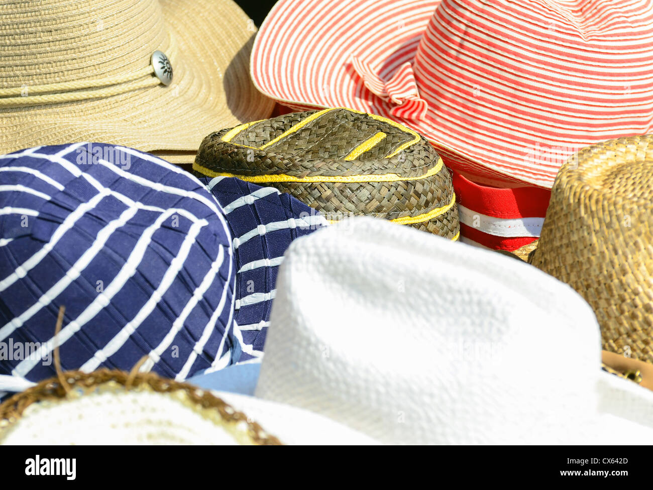 Colorful hats background Stock Photo - Alamy