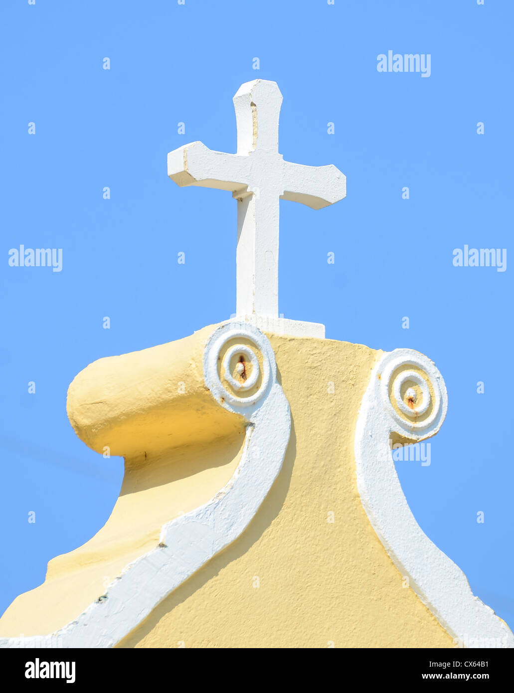 Cross on the top of old church Stock Photo - Alamy