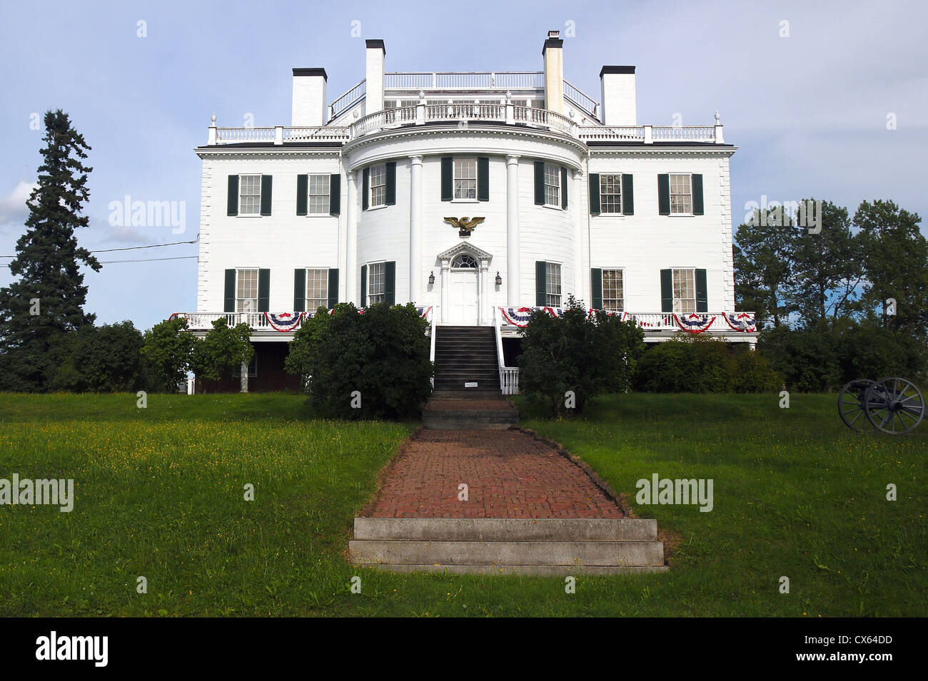 Montpelier, the mansion built for General Henry Knox in the 1790's, in Thomaston, Maine Stock Photo