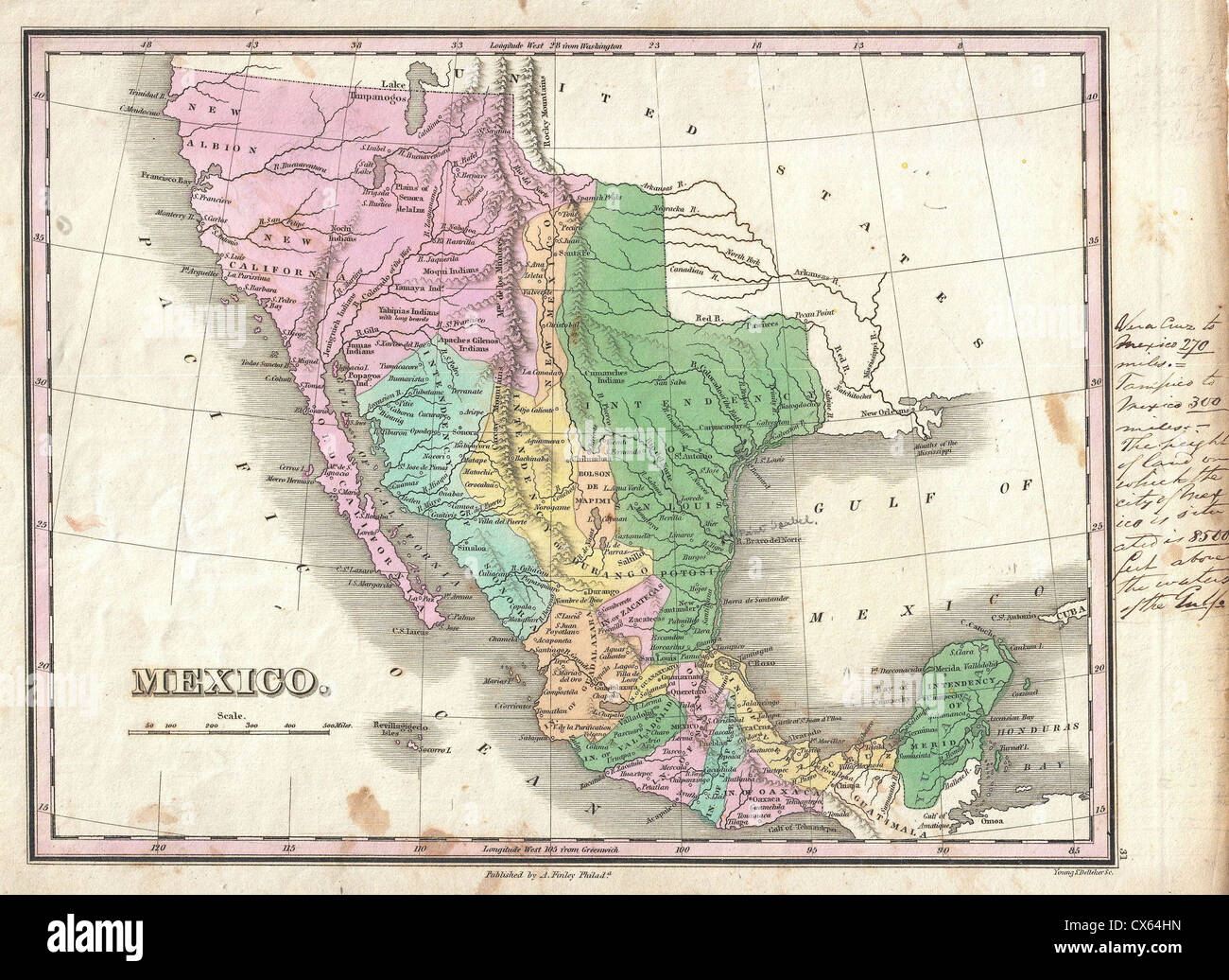 Map california mexico hi-res stock photography and images Map california mexico hi-res stock photography and images