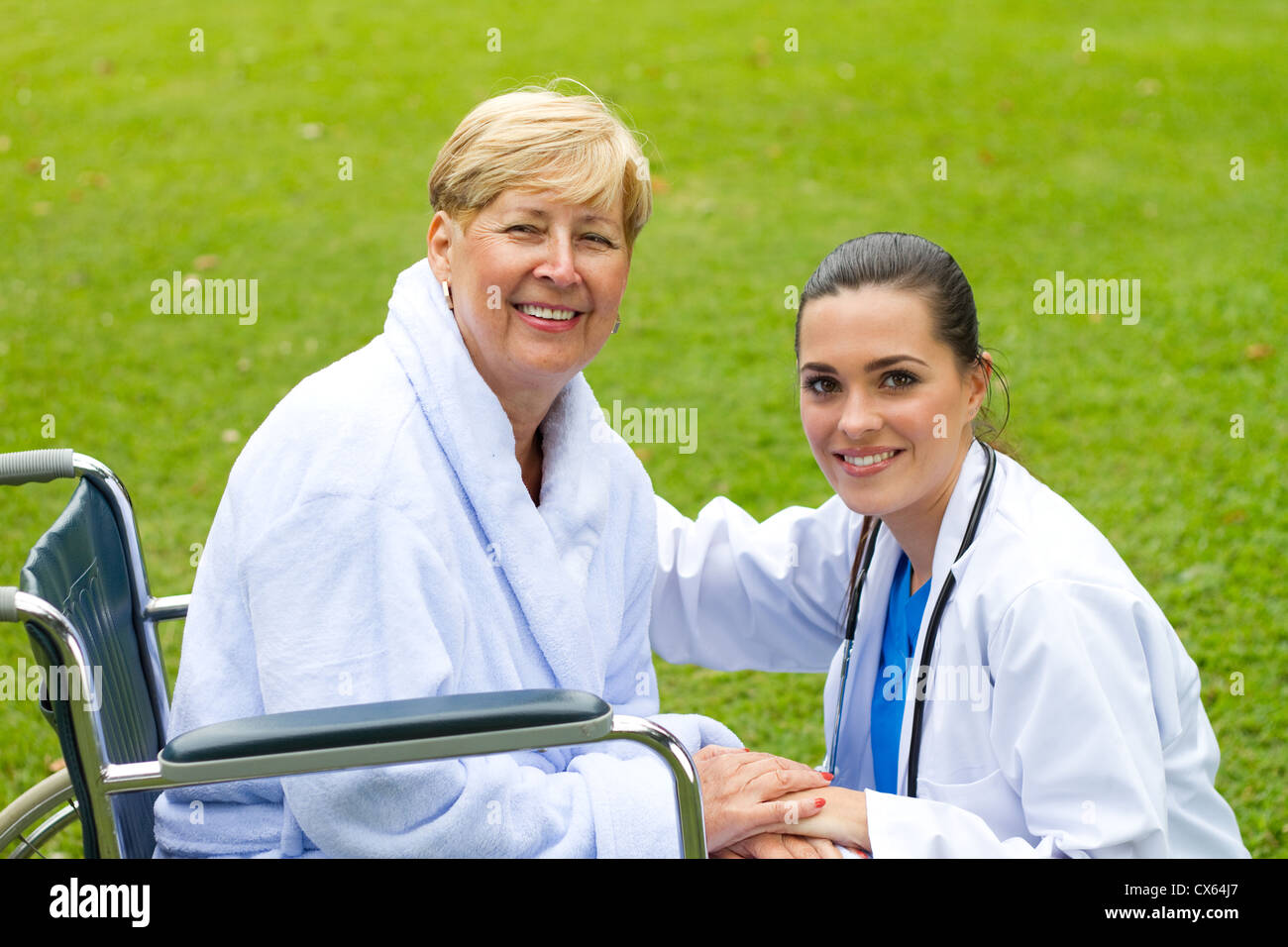 Portrait old patient with doctor hi-res stock photography and images ...