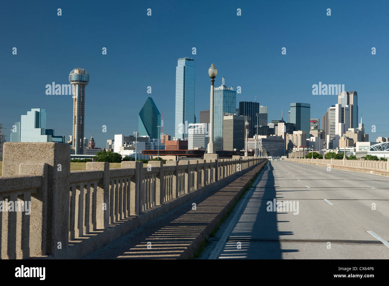 2009 HISTORICAL DOWNTOWN SKYLINE CORINTH STREET VIADUCT DALLAS TEXAS