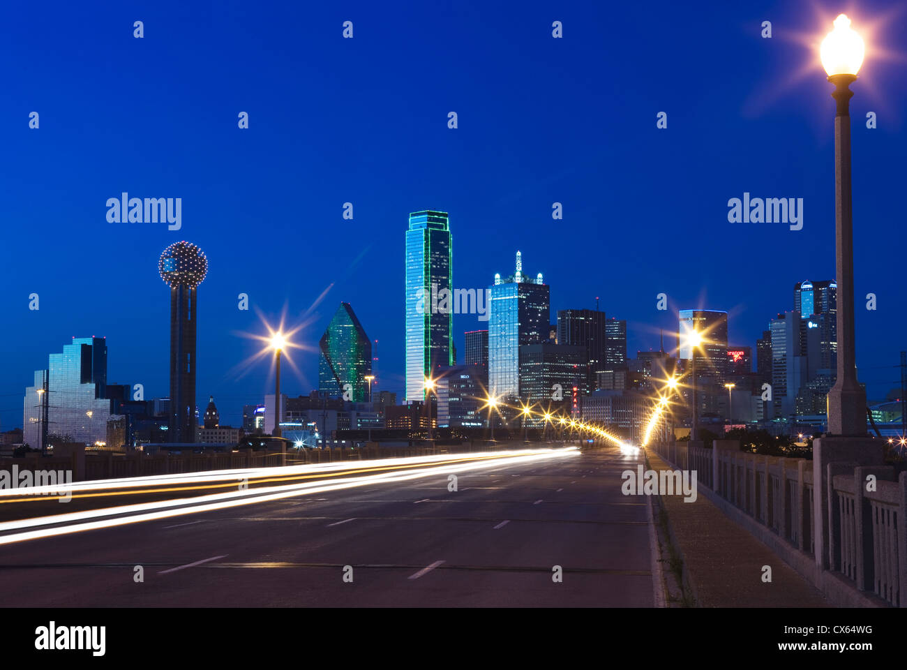 2009 HISTORICAL DOWNTOWN SKYLINE CORINTH STREET VIADUCT DALLAS TEXAS
