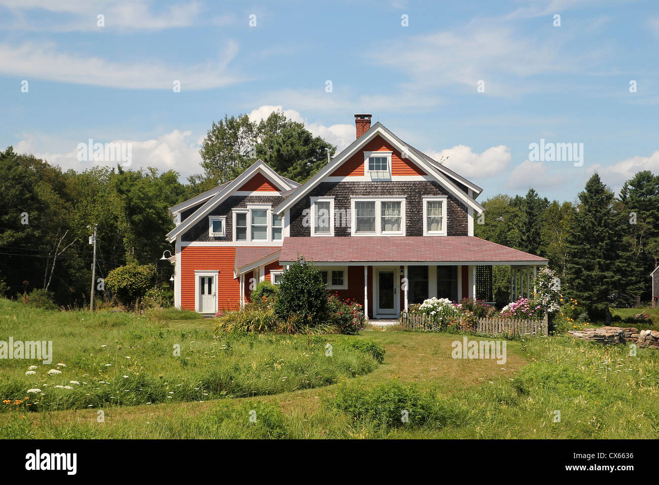 A large home in Cushing, Maine Stock Photo