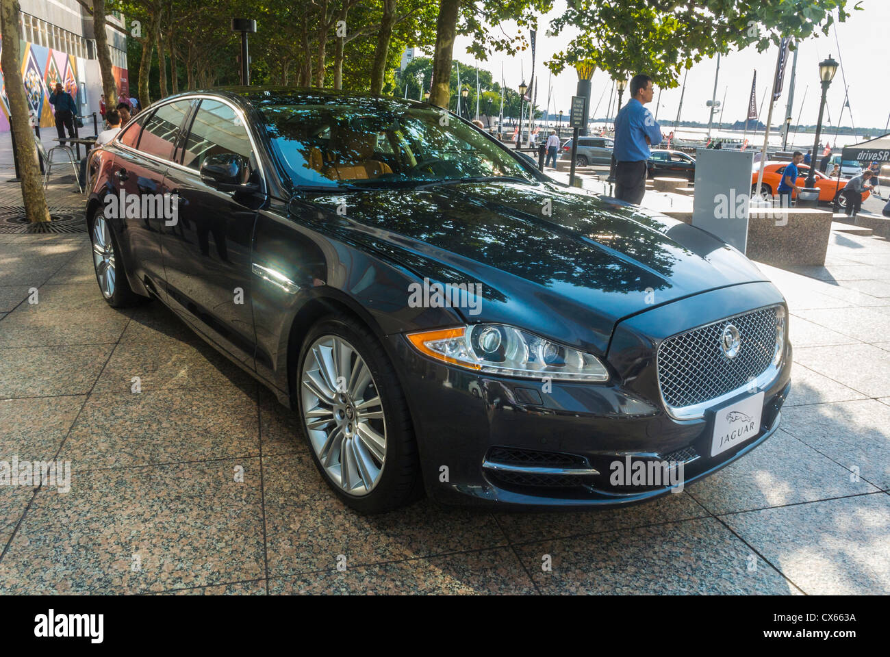 New York, NY, USA, Street Scenes, Business Center, Manhattan , Rich Luxury Car Show, Jaquar XJ,, expensive cars Stock Photo