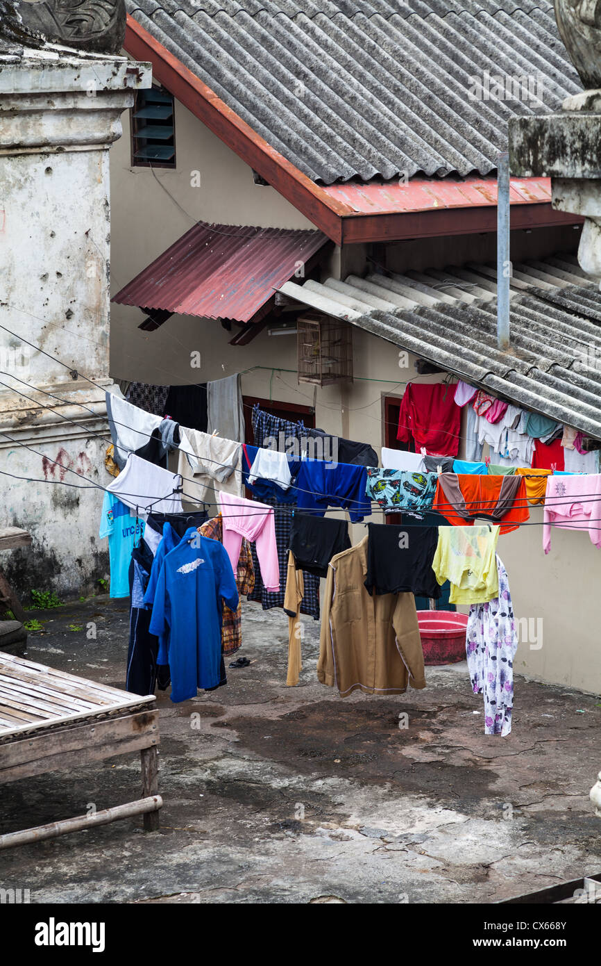 Drying Laundry in the Old Town of Yogyakarta Stock Photo Alamy