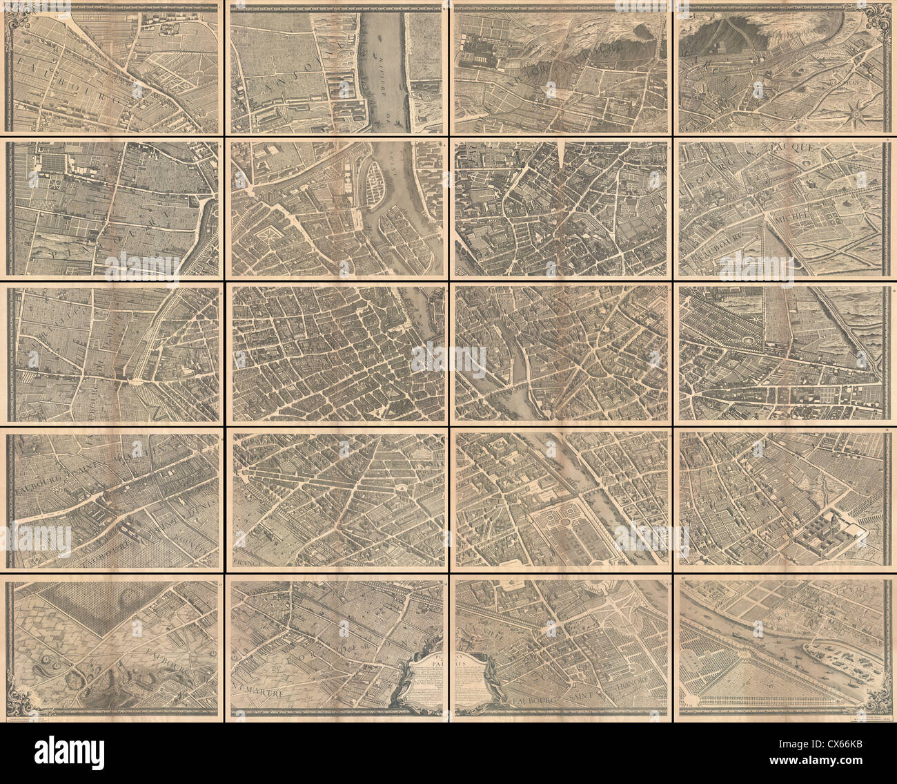 古地図 PLAN de PARIS Turgot Turgot map of Paris - Wikipedia
