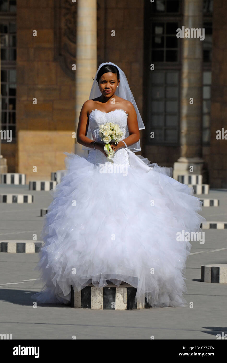 Paris, France. Palais Royal. Wedding photographs Stock Photo