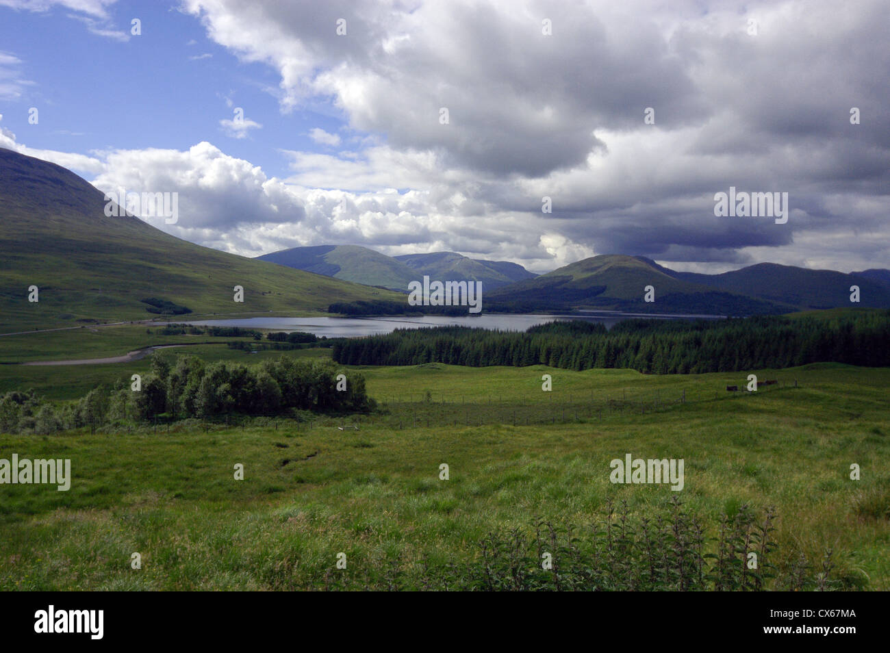 Loch Tulla near The Bridge of Orchy and Glencoe in the Central Highlands of Scotland. Stock Photo