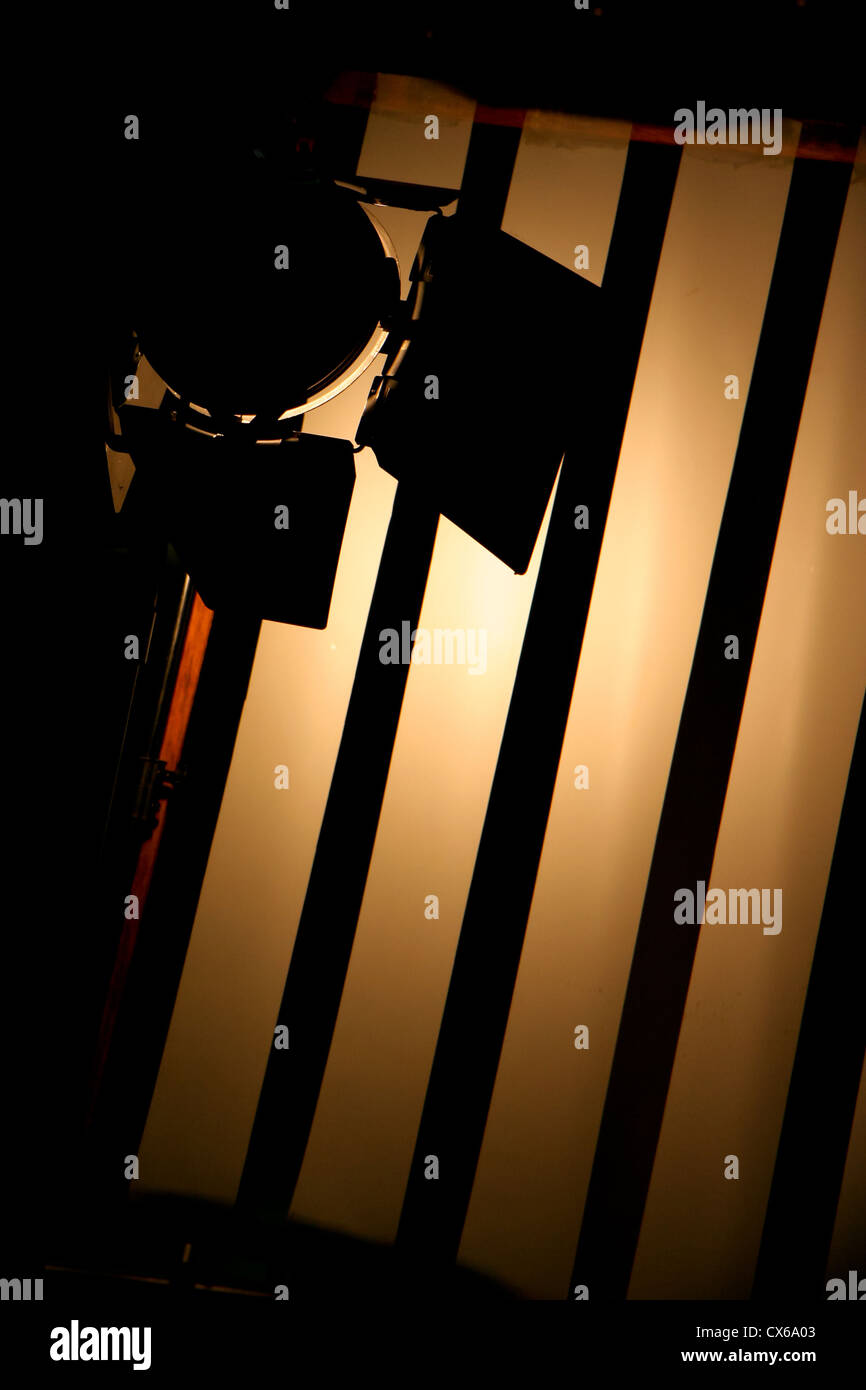 Strobe light used for lighting in photography and a shutter Stock Photo