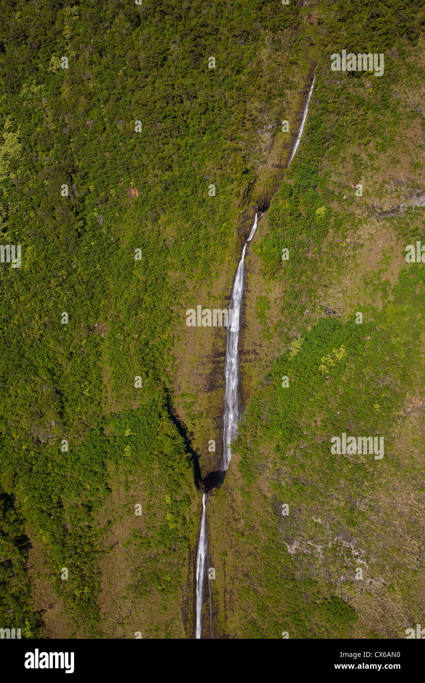 Waimanu Valley, North Kohala, Big Island of Hawaii Stock Photo