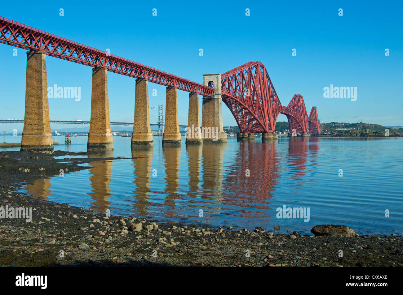 Forth Rail Bridge, South Queensferry, Scotland, UK Stock Photo