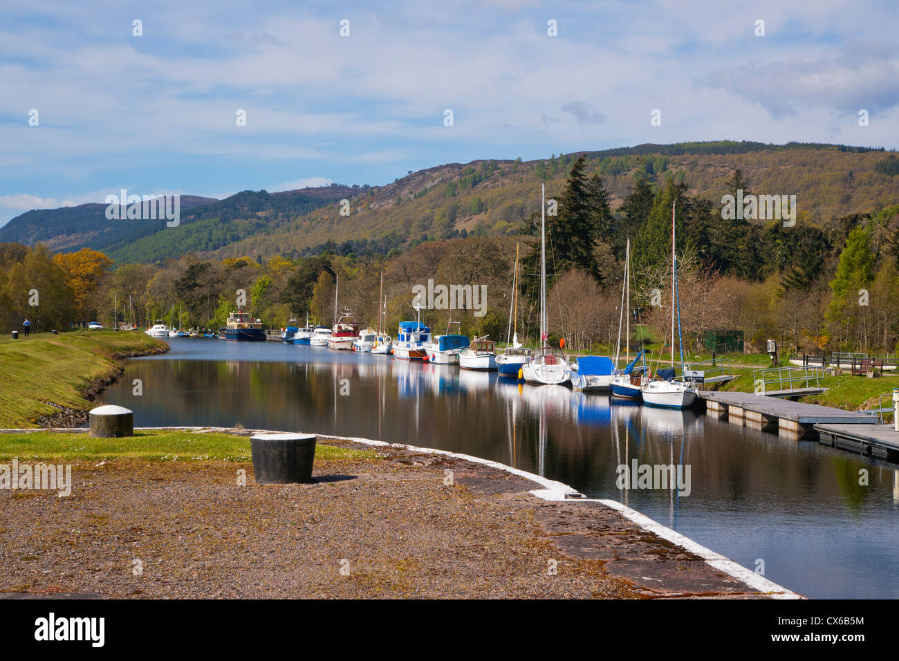 Dochgarroch Lock, Caledonian Canal, Inverness, Highland Region, Scotland Stock Photo
