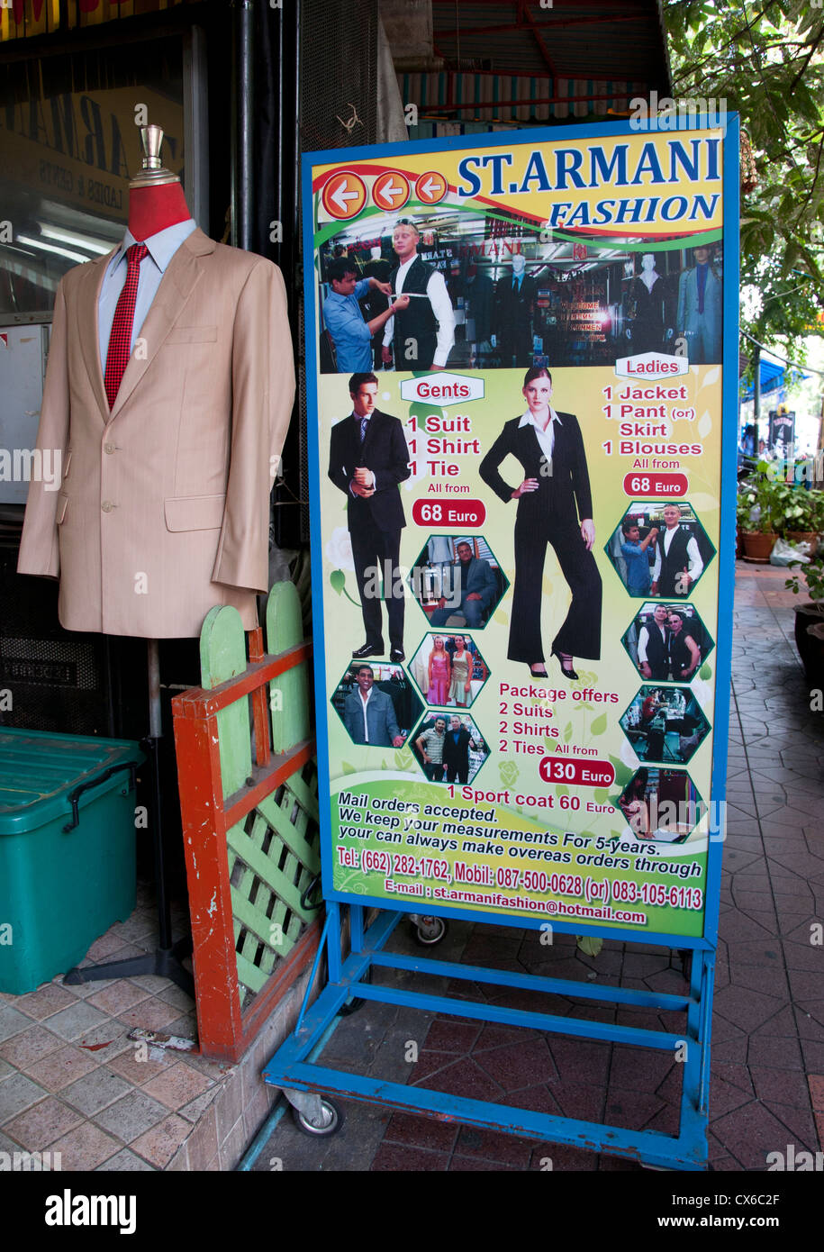 Armani Tailor Fashion Shop Bangkok Thailand Thai Stock Photo