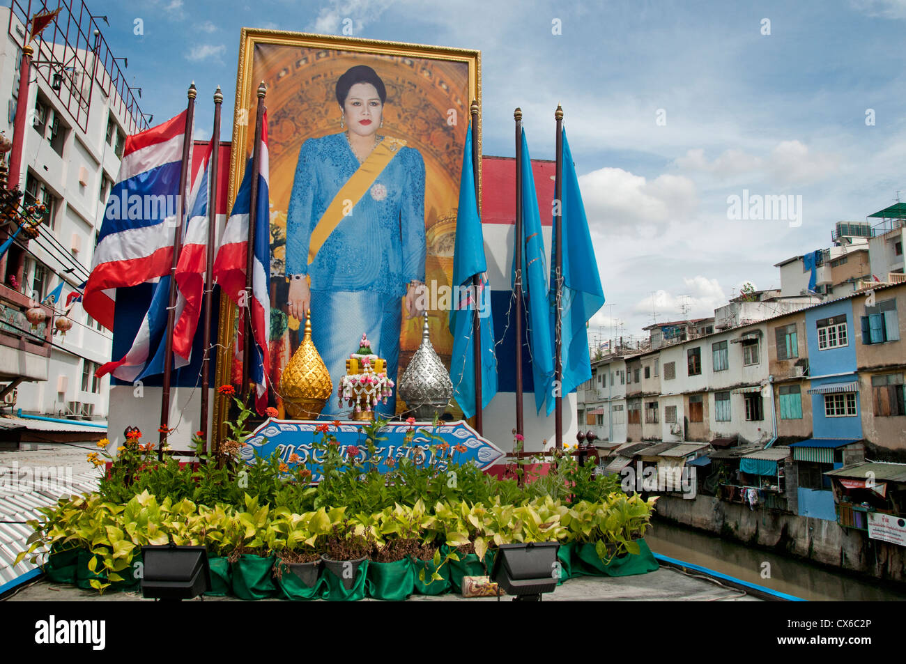 Queen Sirikit of Thailand born Mom Rajawongse Sirikit Kitiyakara Bangkok Thailand Thai Stock Photo