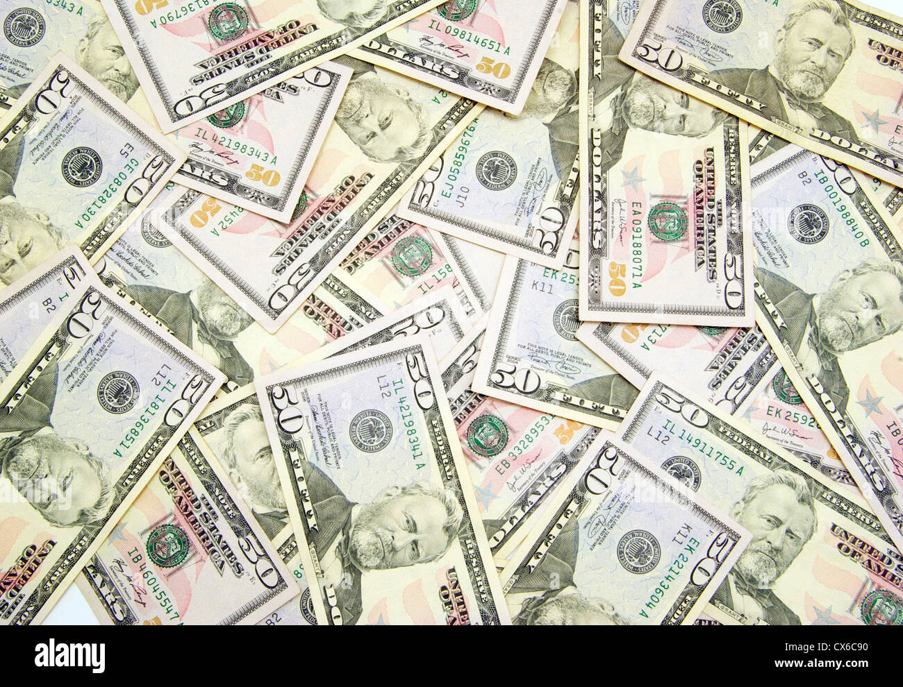 american dollars arranged at the background Stock Photo