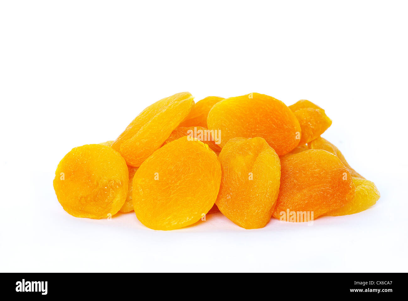 Dried apricot fruits isolated over white background Stock Photo Alamy