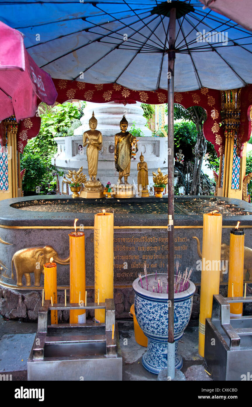 Wat Chana Songkhram Rachawora Mahawiharn Bangkok Thailand Stock Photo